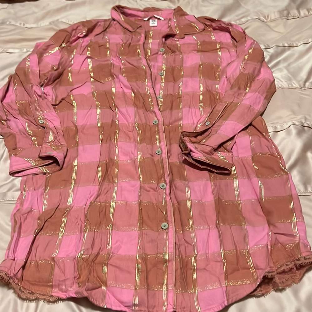 Victoria’s Secret Pajama Shirt long sleeve, size Large